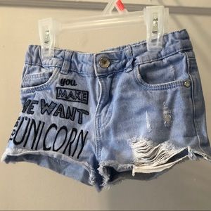 Zara girls kids jean shorts size 4